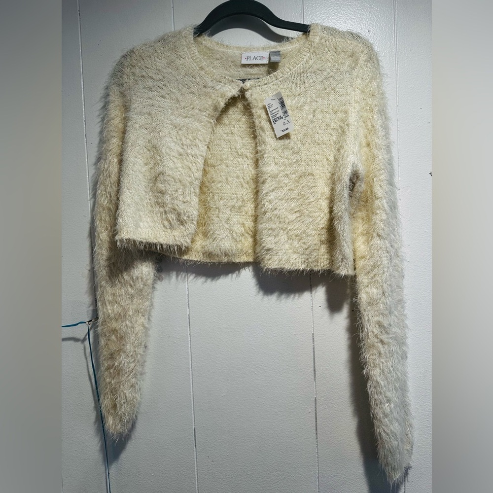 Place Cream Fuzzy Kids Cape